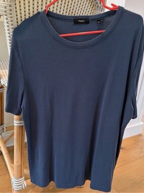 Theory Men's Short Sleeve Tee in Navy Blue
